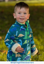 Load image into Gallery viewer, Organic Tonal Dinosaur Print Fleece Sweatshirt