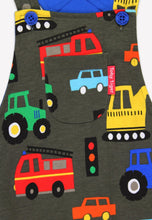 Load image into Gallery viewer, Organic Vehicle Print  Dungarees