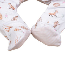 Load image into Gallery viewer, 'Little Forest' Woodland Animal Patterned All Over Babygrow