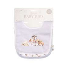 Load image into Gallery viewer, Little Wren Bib Gift Set - Little Paws Blue