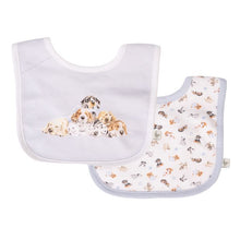 Load image into Gallery viewer, Little Wren Bib Gift Set - Little Paws Blue