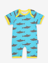 Load image into Gallery viewer, Organic Shark Print Romper