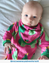 Load image into Gallery viewer, Organic Pear Print Sleepsuit - Pear