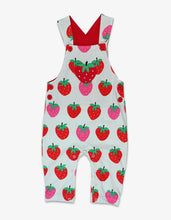 Load image into Gallery viewer, Organic Strawberry Print Dungarees