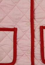 Load image into Gallery viewer, Organic cotton reversible children's jacket with red large check pattern