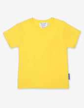 Load image into Gallery viewer, Organic Yellow Basic Short-sleeved T - shirt Tops