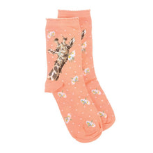 Load image into Gallery viewer, 'Flowers' Giraffe socks