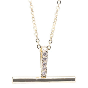 Gold T Bar Pendant