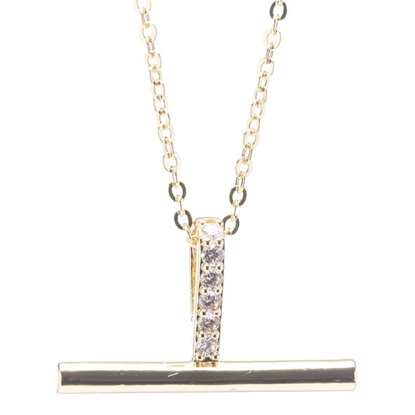 Gold T Bar Pendant