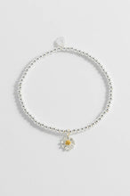 Load image into Gallery viewer, Sienna Wildflower Bracelet With Silver Beads And Silver Wildflower
