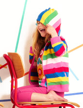 Load image into Gallery viewer, Organic Pink Multi Stripe Hoodie
