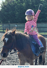 Load image into Gallery viewer, Organic cotton children's long-sleeved shirt, striped with horse head appliqué
