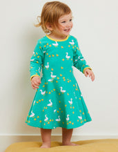 Load image into Gallery viewer, Long-sleeved Organic cotton Skater Dress - Duck print
