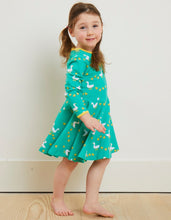 Load image into Gallery viewer, Long-sleeved Organic cotton Skater Dress - Duck print
