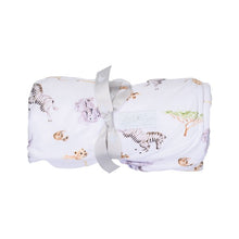 Load image into Gallery viewer, &#39;LITTLE SAVANNAH&#39; AFRICAN ANIMAL BABY BLANKET
