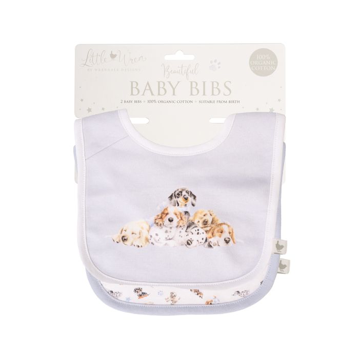Little Wren Bib Gift Set - Little Paws Blue