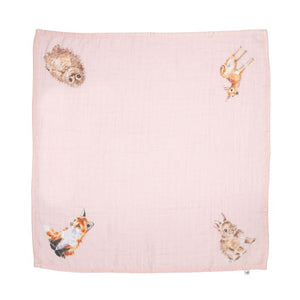 Little Wren Muslin Gift Set - Little Forest Pink