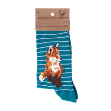 Load image into Gallery viewer, Fox Sock - Born to be Wild Teal
