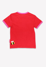 Load image into Gallery viewer, Organic cotton children's short-sleeved Tshirt with sunflower sea appliqué
