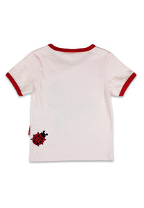 Organic Ladybird Applique Short Sleeved T-Shirt