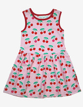 Load image into Gallery viewer, Summer Dress Organic Cotton - Cherry Print
