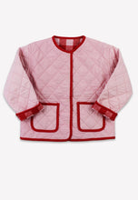 Load image into Gallery viewer, Organic cotton reversible children's jacket with red large check pattern
