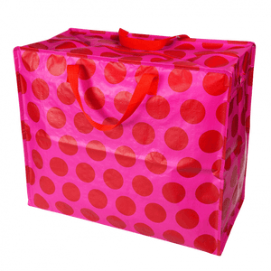 RED ON PINK SPOTLIGHT JUMBO STORAGE BAG