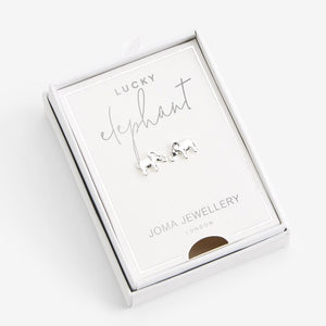 TREASURE THE LITTLE THINGS | LUCKY ELEPHANT | Silver | Earring Box