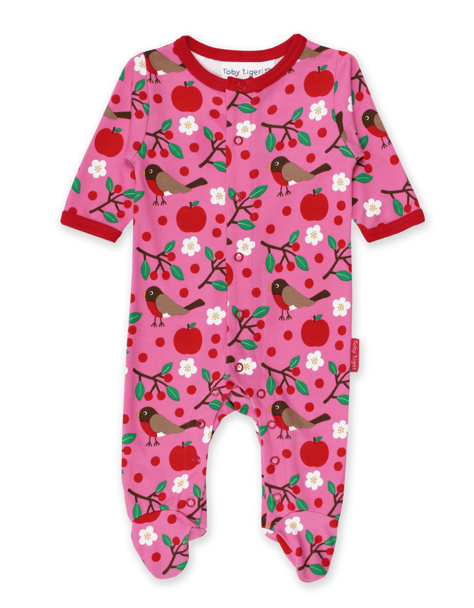 Organic Robin Print Babygrow