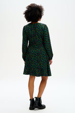 Load image into Gallery viewer, JULIETTE DRESS, GREEN, PAINTED FLORAL
