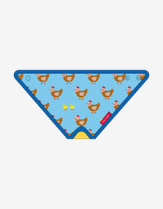Organic Chicken Print Dribble Bib