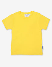 Load image into Gallery viewer, Organic Yellow Basic Short-sleeved T - shirt Tops
