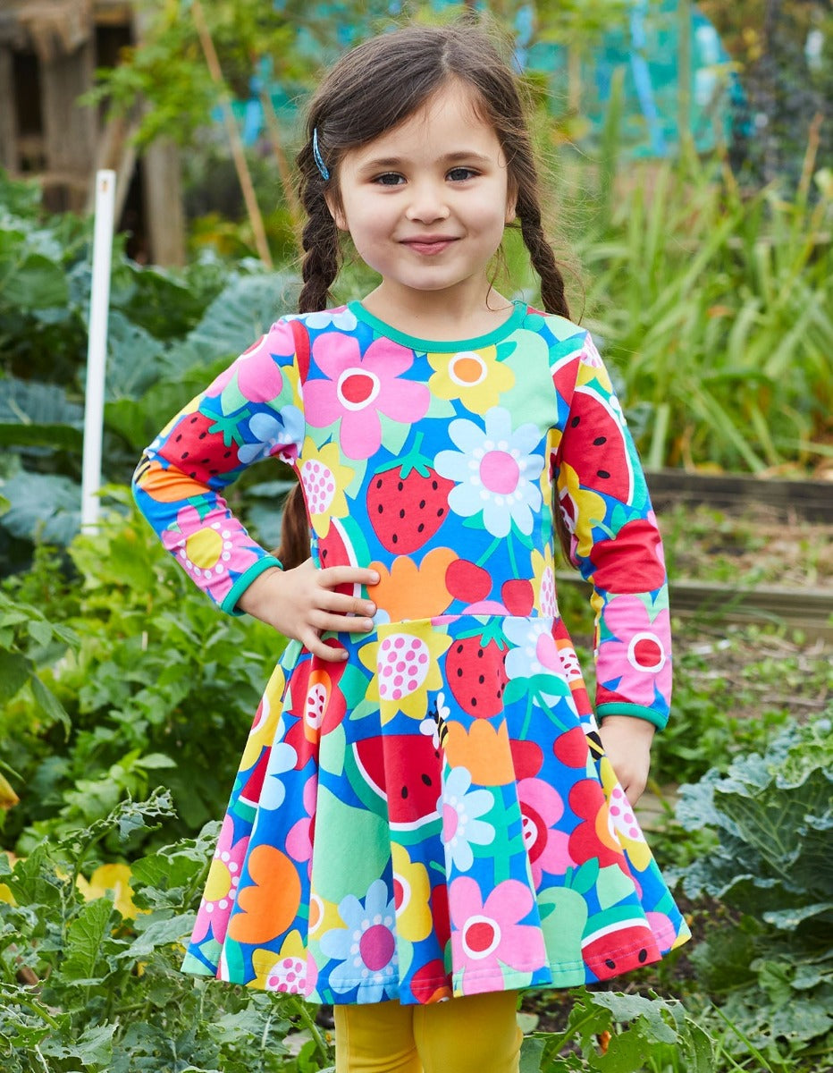 Organic Fruit Flower Print Skater Dress The Little Tin House