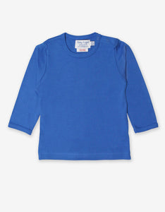 Organic Blue  Basic Long-sleeved Tops