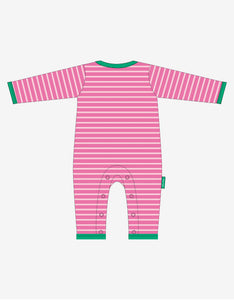 Organic Leaping Bunny Applique Sleepsuit