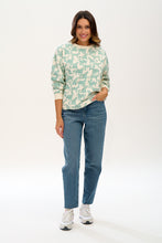 Load image into Gallery viewer, Now on SALE!!! Was €71.99 now €51.10 30% OFF!!!
EADIE RELAXED SWEATSHIRT, OFF-WHITE, GREEN LEOPARDS
