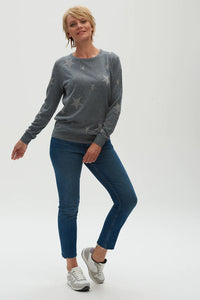Velma Jumper - Grey with Silver Scattered Stars