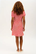 Load image into Gallery viewer, GAIL DRESS, RED, RAINBOW DAISIES

