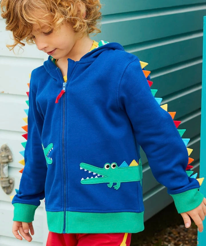 Organic Crocodile Applique Hoodie