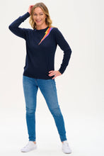 Load image into Gallery viewer, SALE WAS €67.99 NOW €47.60 30% OFF Navy Sunset Lightening Flash Jumper
